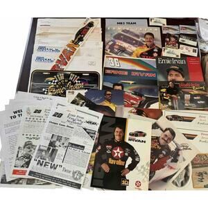 Ernie Irvan NASCAR 1990’s Fan Club Items newsletters, decal, stationary, photos